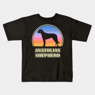 Anatolian Shepherd Vintage Sunset Dog Kids T-Shirt